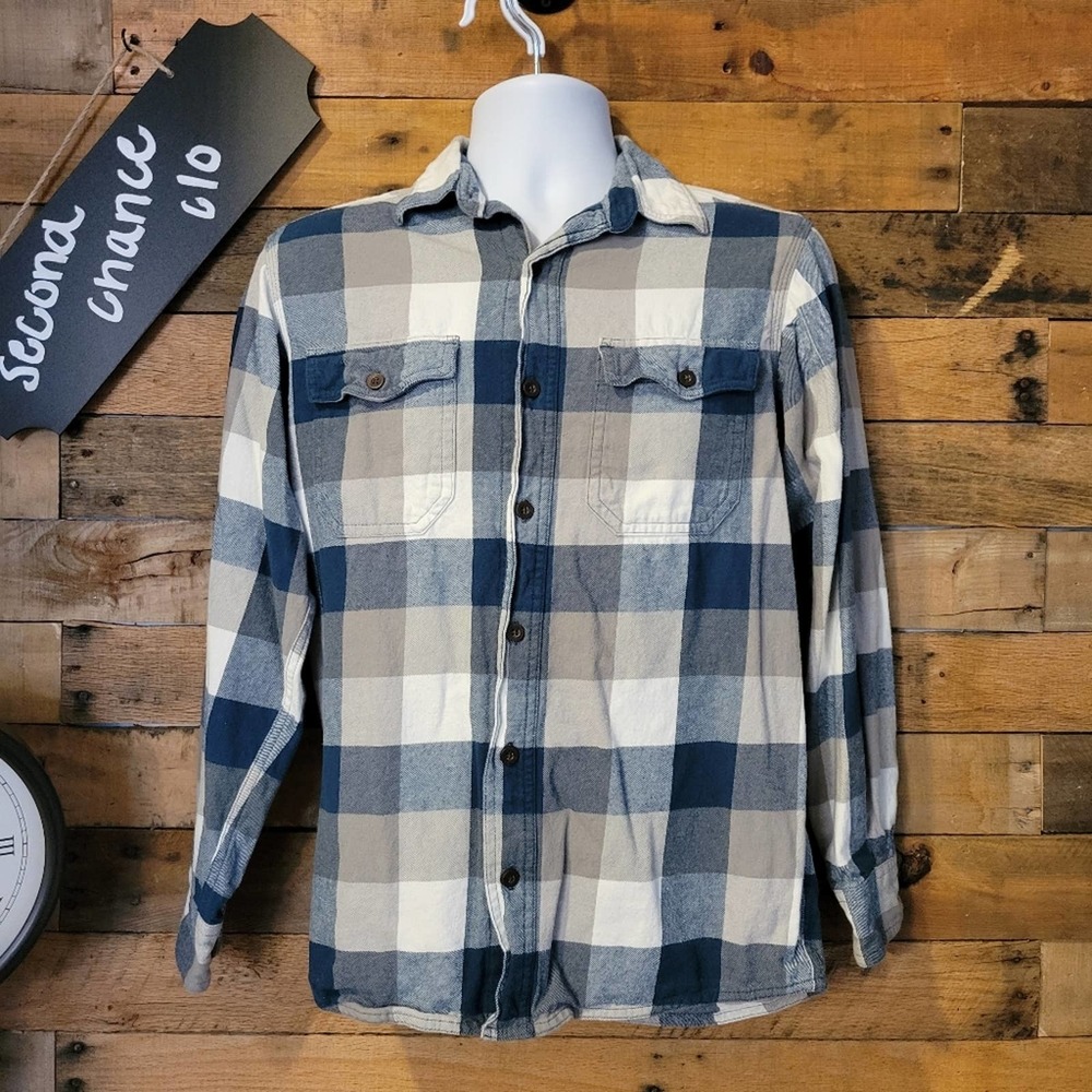 SALE-Red Head Brand men's long sleeve button plaid flannel shirt size small